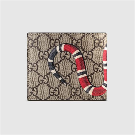 gucci web gg supreme coin wallet white|gucci snake wallet men's.